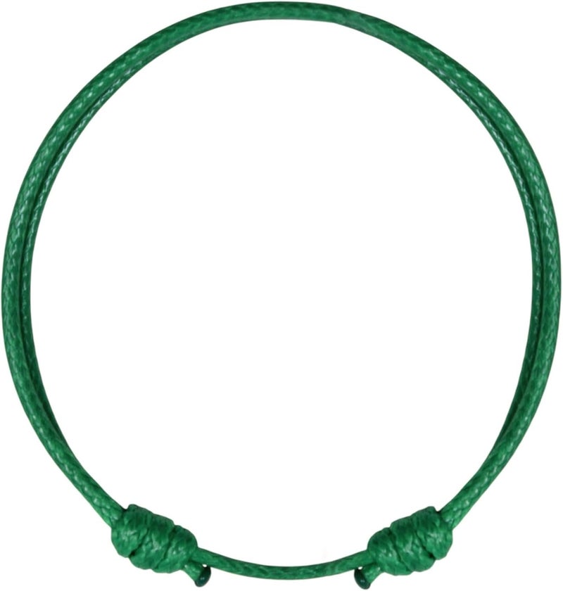 Luck Strings Adjustable Wax Nylon Cord Bracelet for Men Women Adult - Vegan Leather String | Unisex Waterproof Nautical & Surfer Style Friendship Gift, Minimalist - Image 1